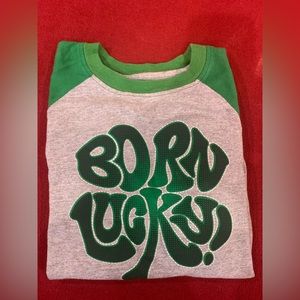 Boy’s Size 8 St. Patrick’s Day Born Lucky T Shirt GUC
